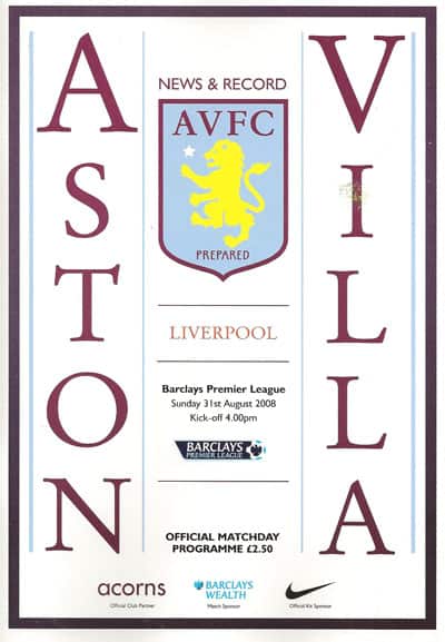 Aston Villa FC v Liverpool FC